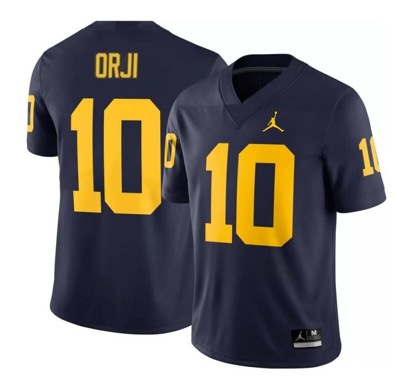 Men's Michigan Wolverines #10 Alex Orji Navy Stitched Jersey Men's Michigan Wolverines #10 Alex Orji Navy Stitched Jersey